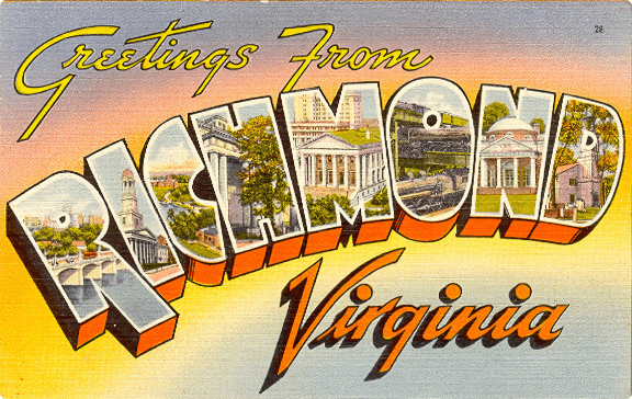 old post card image for Richmond, Virginia